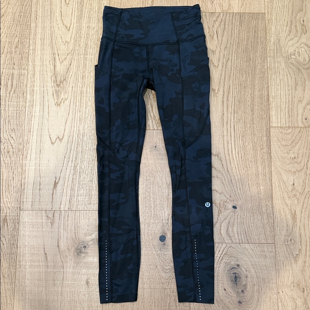 Lululemon Athletica Black Camouflage Leggings